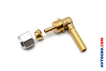 Набор фитингов-переходников для термопластика металл D8*пластик D6 (угловое подключение)